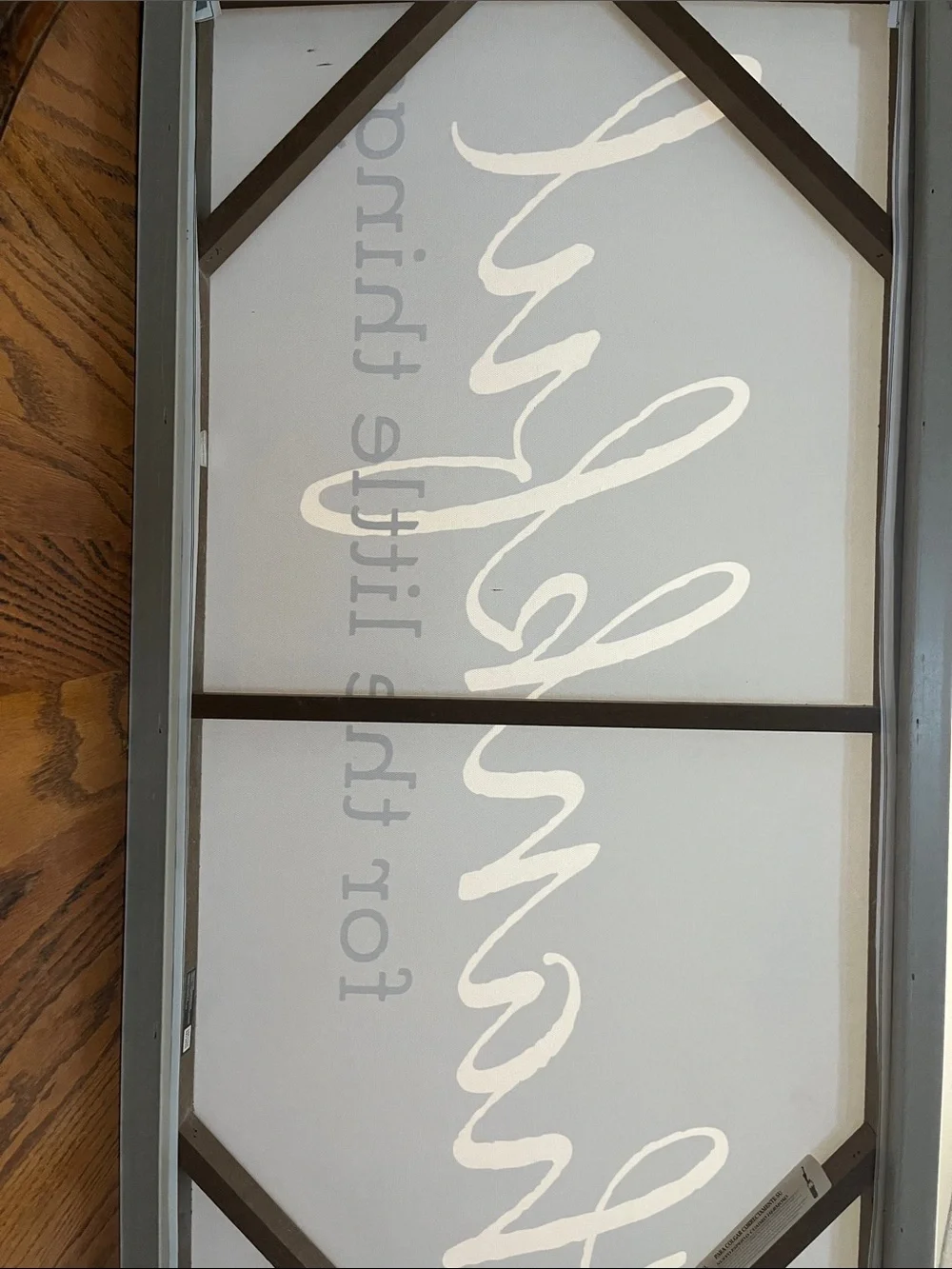 Hobby Lobby Thankful Wall Art in Gray and White